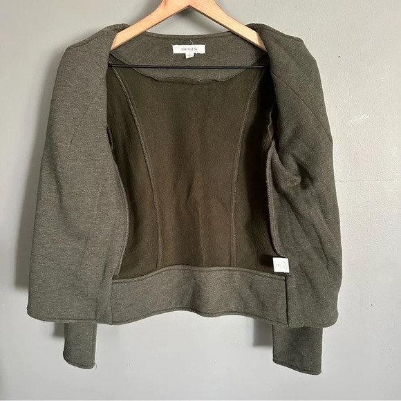 Athleta Women's Belvedere Moto Jacket in "Ancient Forest Heather" — Small - Picture 5 of 11